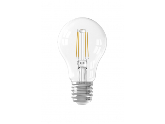Calex LED volglas Filament Standaardlamp 220-240V 4W 400lm E27 A60, Helder 2700K CRI80, energielabel A++
