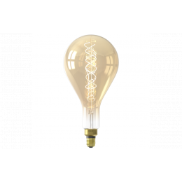 Calex LED volglas Flex Filament Splash 220-240V 4W 200lm E27 PS160, Gold 2100K Dimbaar, energielabel A